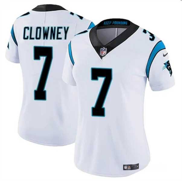Women%27s Carolina Panthers #7 Jadeveon Clowney White Stitched Jersey Dzhi